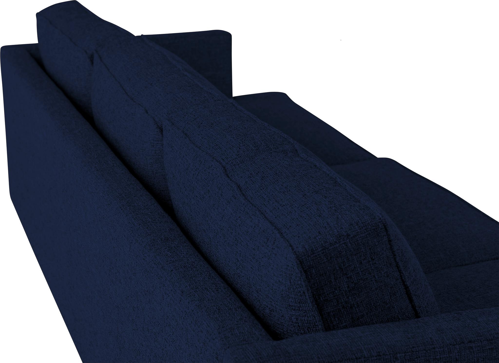 Blue Preston Mid Century Modern Grand Sofa - Royale Cobalt - Mocha - Image 4