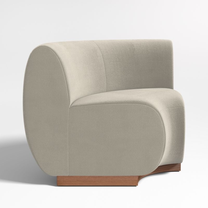 Leandro Tan Brown Rounded Corner Dining Banquette Chair - Image 3