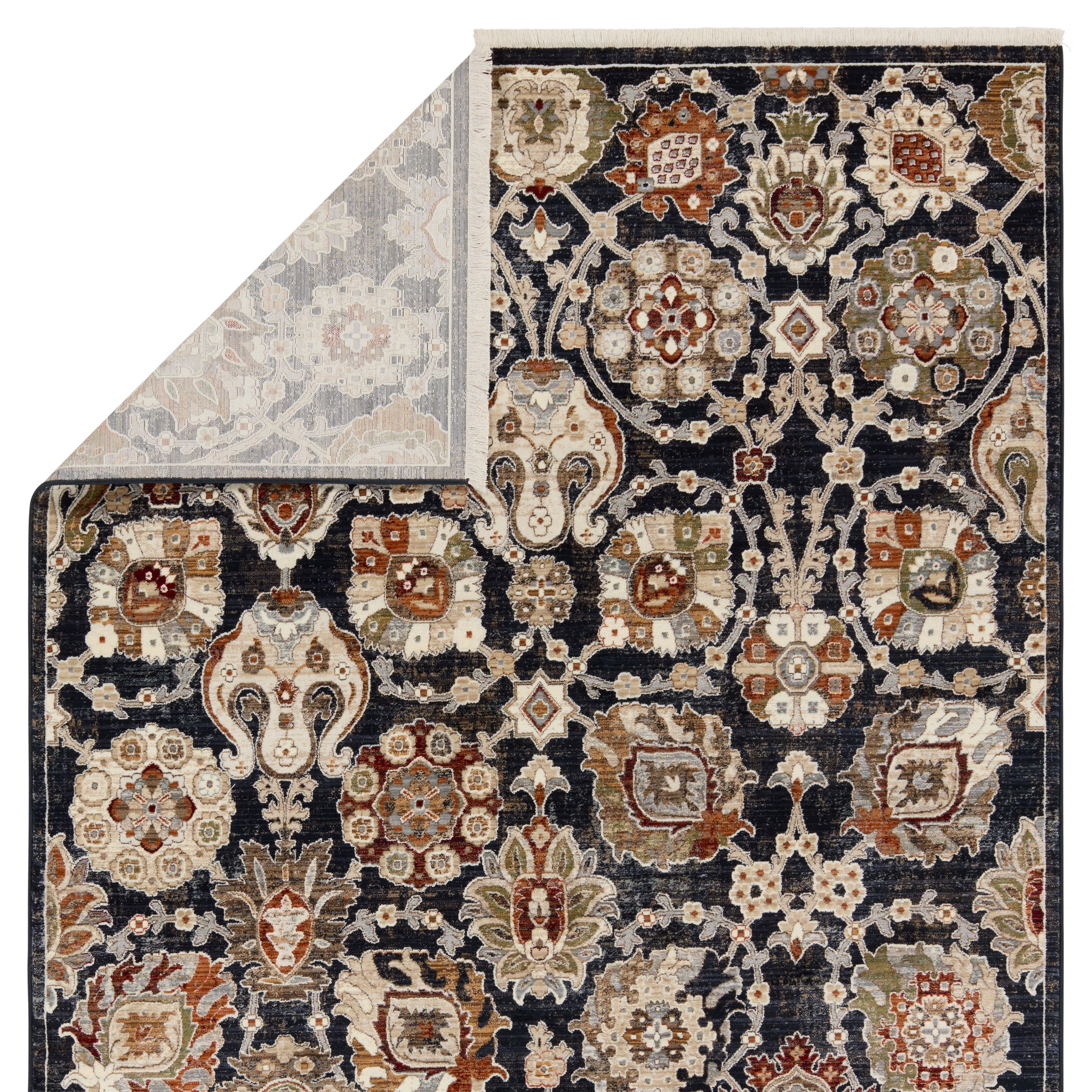 Vibe by Althea Floral Blue/ Cream Area Rug (18"X18") - Image 2