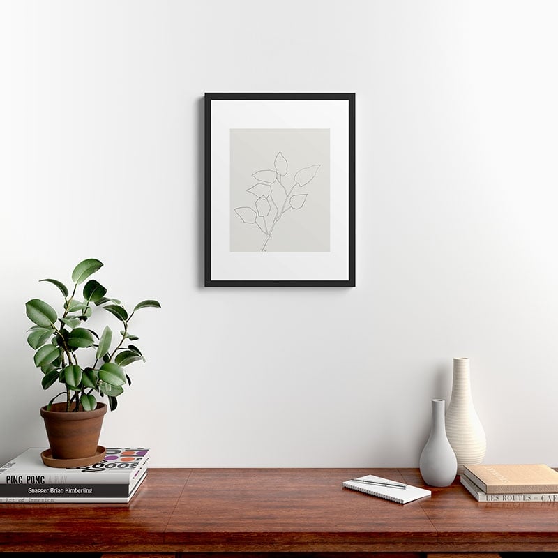 Floral Study No 5 by Megan Galante, Modern Framed Art Print Black, 18" x 24" - Image 1
