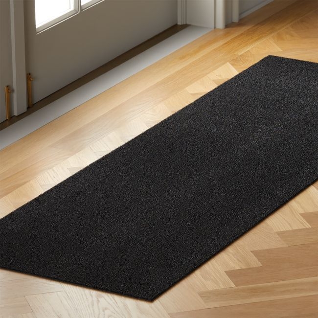 Chilewich® Solid Black Shag Runner Rug 2'x6' - Image 0