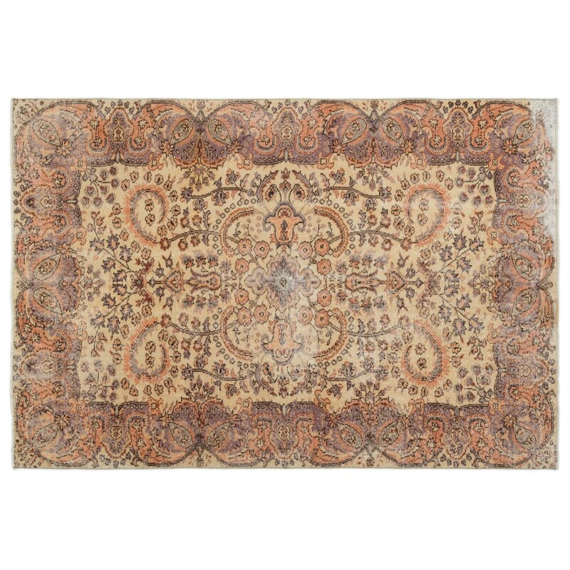 Bespoky Vintage Rugs One-of-a-Kind Oriental Hand-Knotted 5'7" x 8'5" Brown Area Rug - Image 0