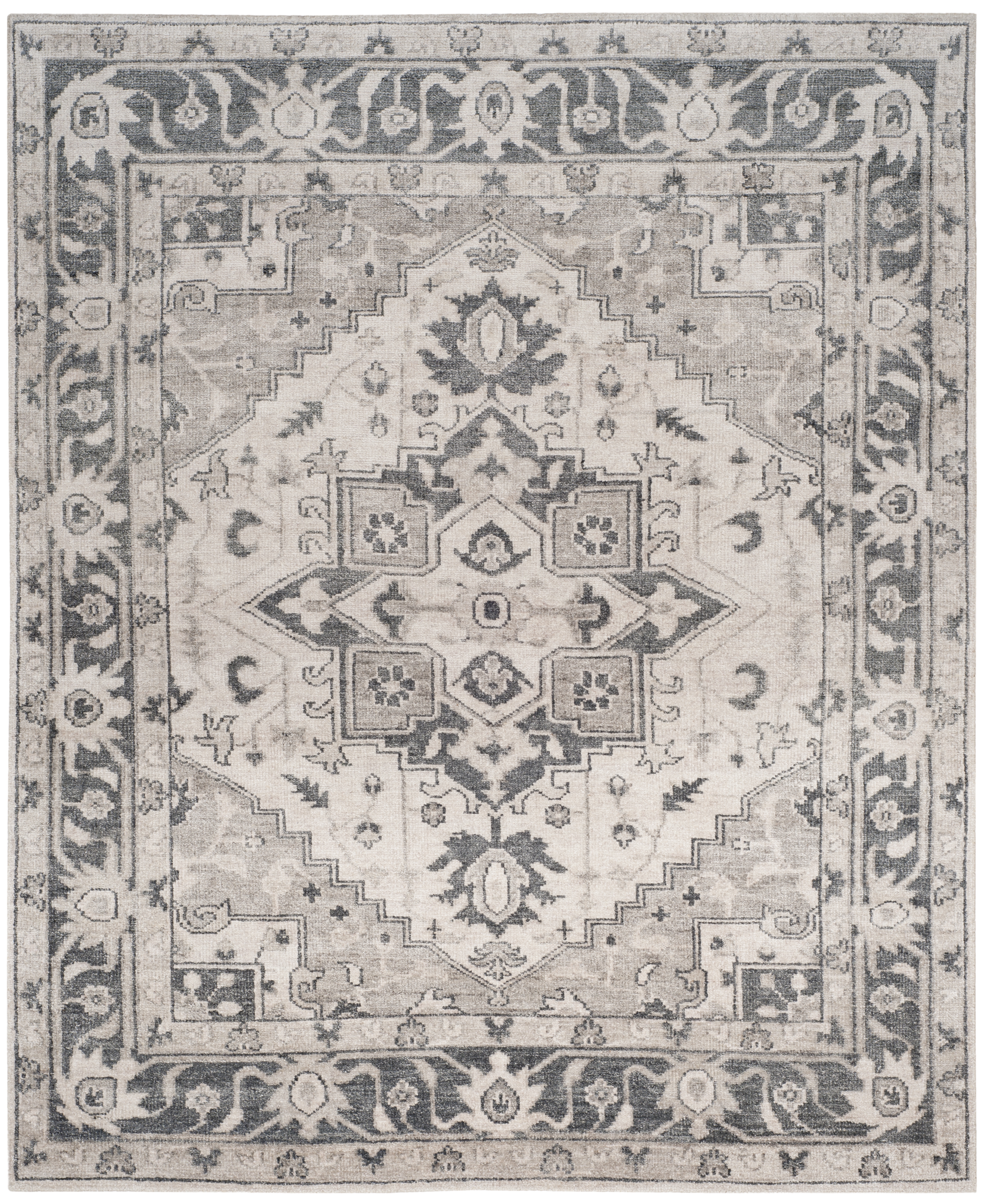 Arlo Home Hand Knotted Area Rug, MHJ423A, Grey/Ivory,  8' X 10' - Image 0