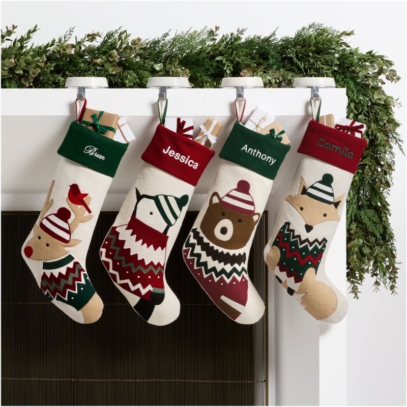 Fair Isle Friends Bear Christmas Stocking by Joan Anderson - Image 2