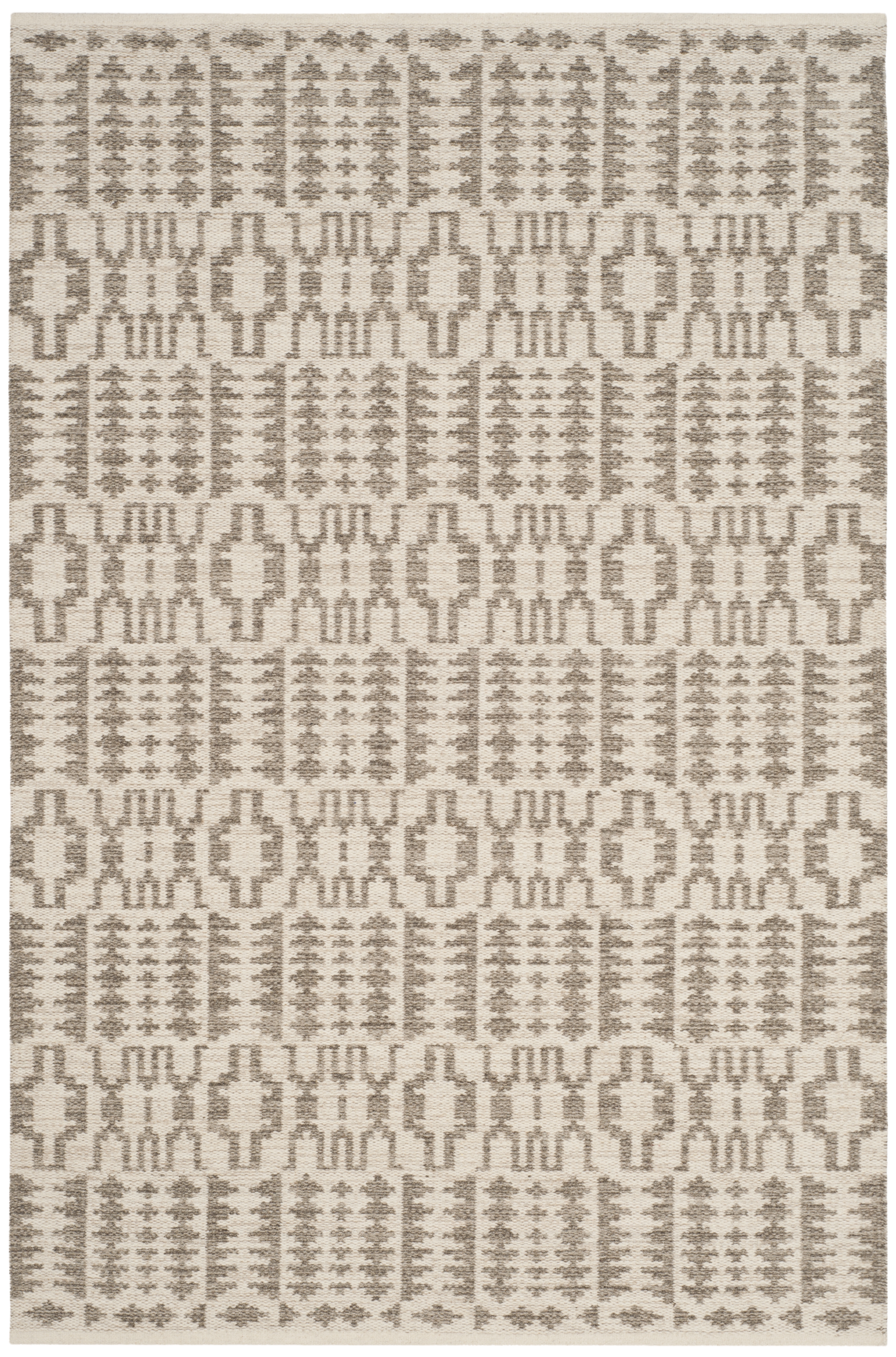 Arlo Home Hand Woven Area Rug, KLM352A, Ivory/Grey,  4' X 6' - Image 0