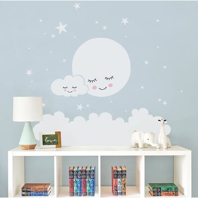 Burmeister Moon Clouds and Stars Wall Decal - Image 0