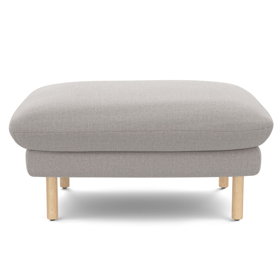 Sanders 35.5" Ottoman - Hestia Gray - Image 2
