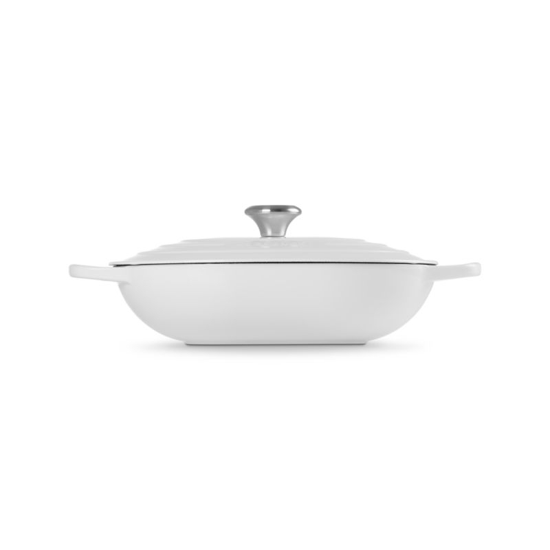 Le Creuset ® 3.75-Qt. White Enameled Cast Iron Covered Oval Casserole Dish - Image 3