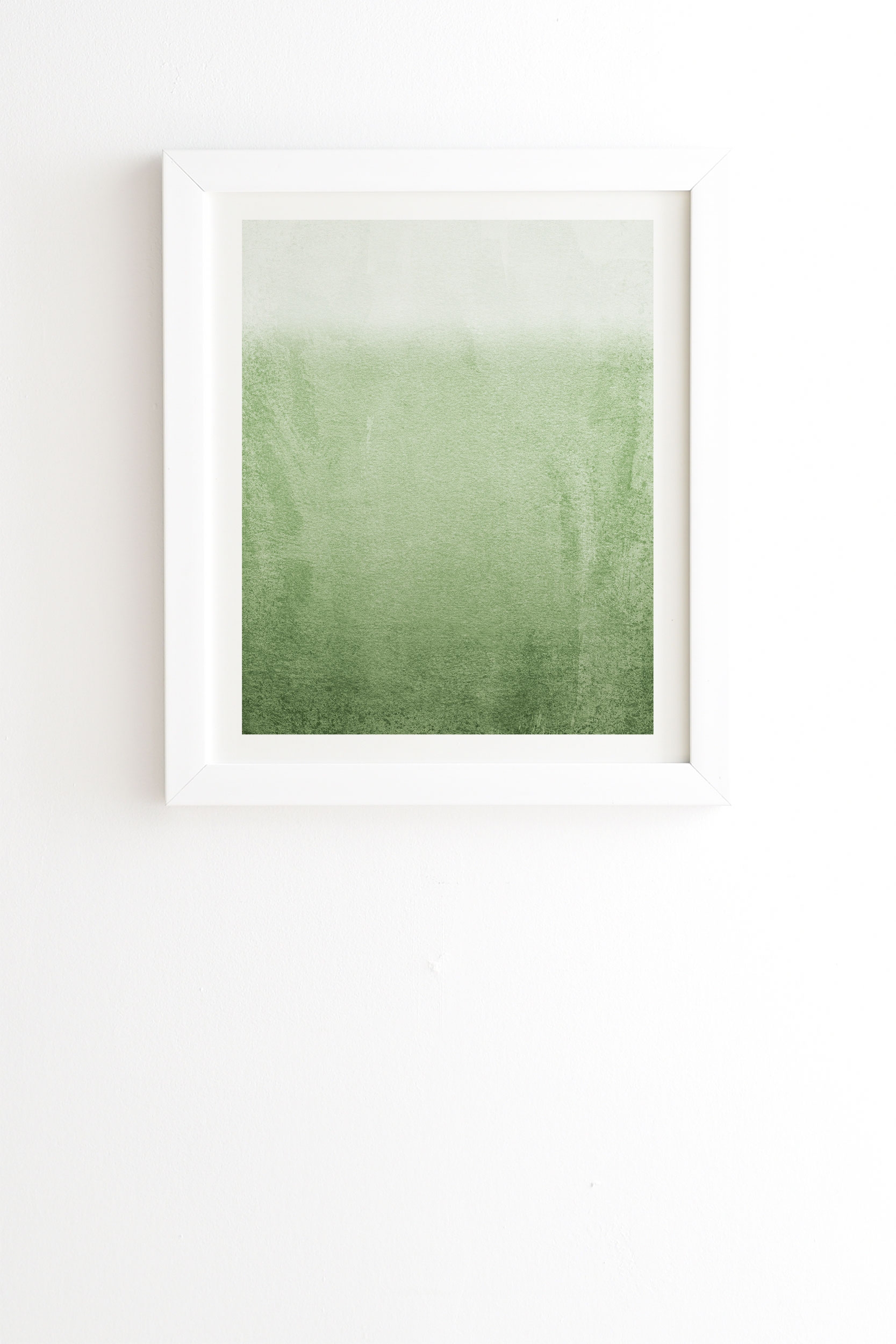 1p Fading Green Forest by Monika Strigel - Framed Wall Art Basic White 20" x 20" - Image 0