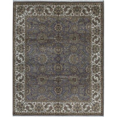 One-of-a-Kind Hand-Knotted Blue/Brown 8'1" x 10'2" Wool Area Rug - Image 0