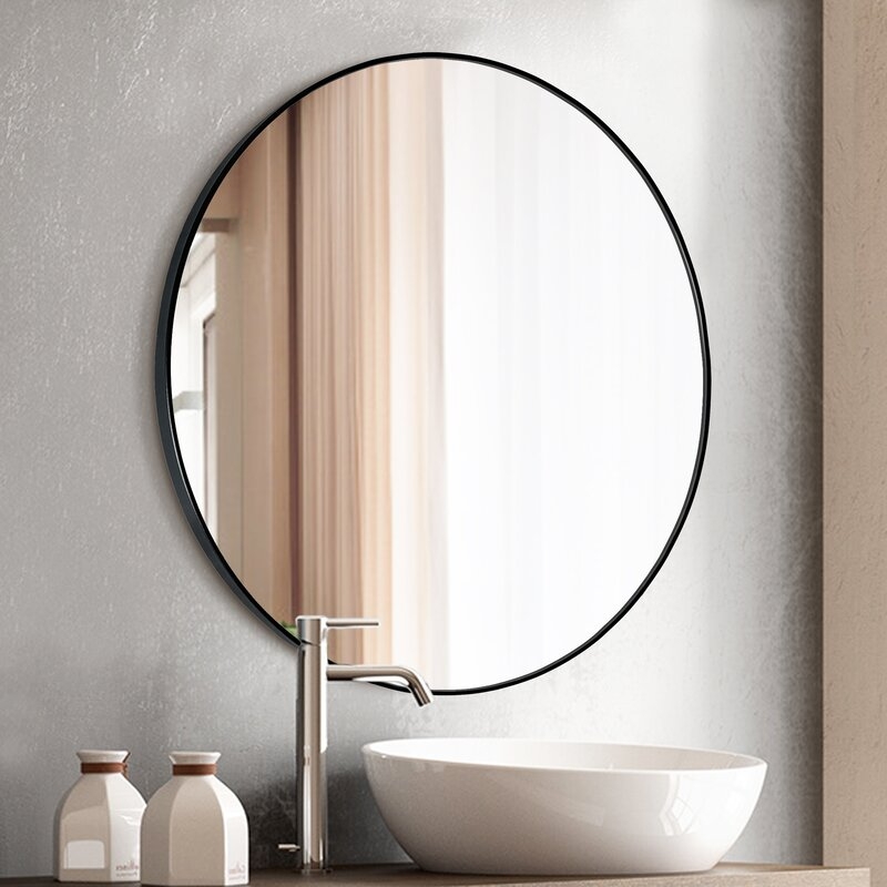 Inman Venetian Accent Mirror, Black, 30" - Image 1