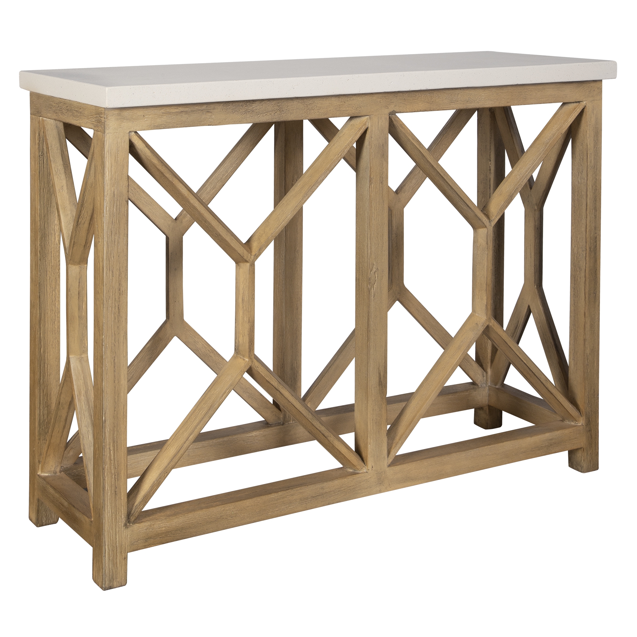 Catali Ivory Stone Console Table - Image 4
