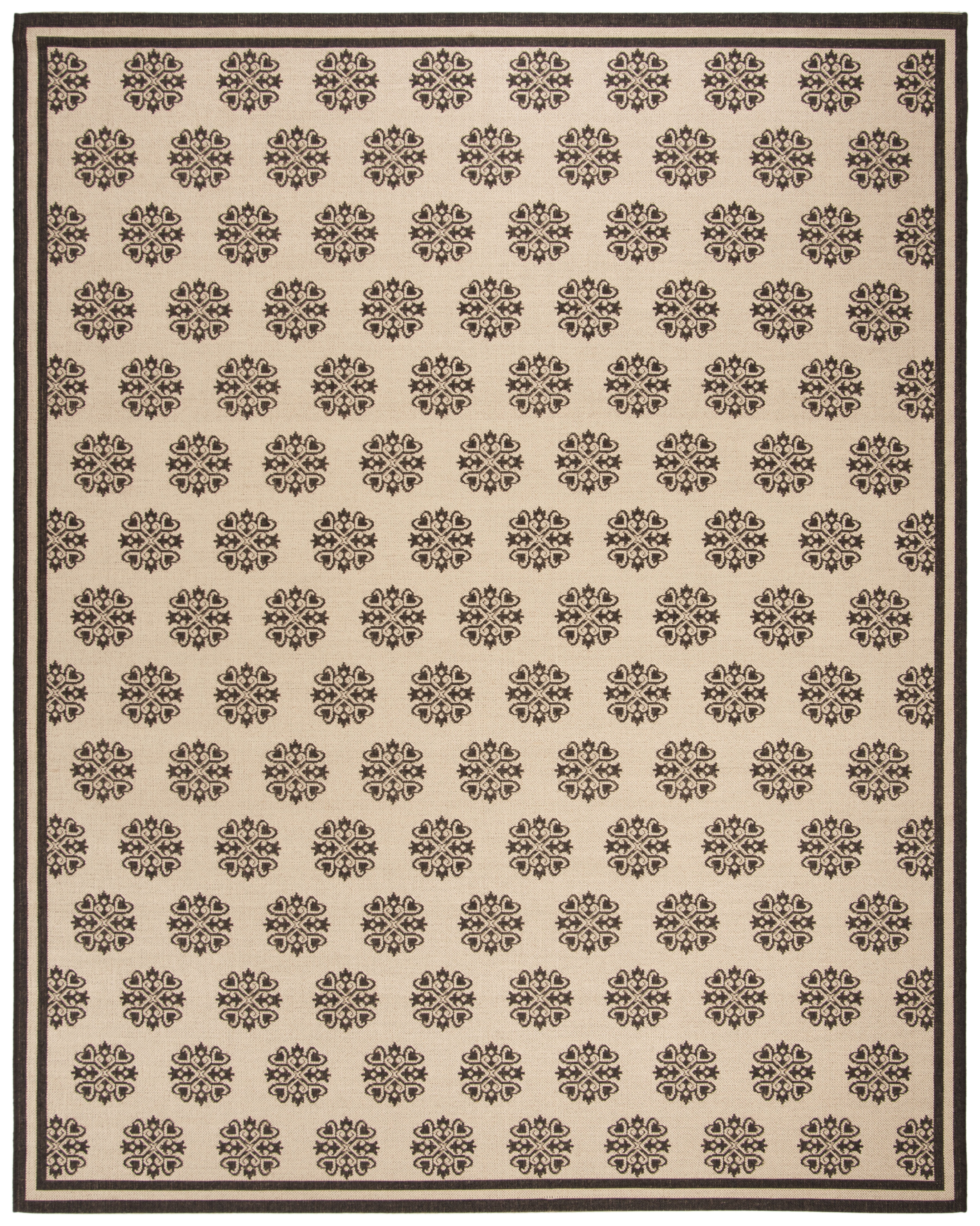 Arlo Home Indoor/Outdoor Woven Area Rug, LND181U, Cream/Brown,  9' X 12' - Image 0