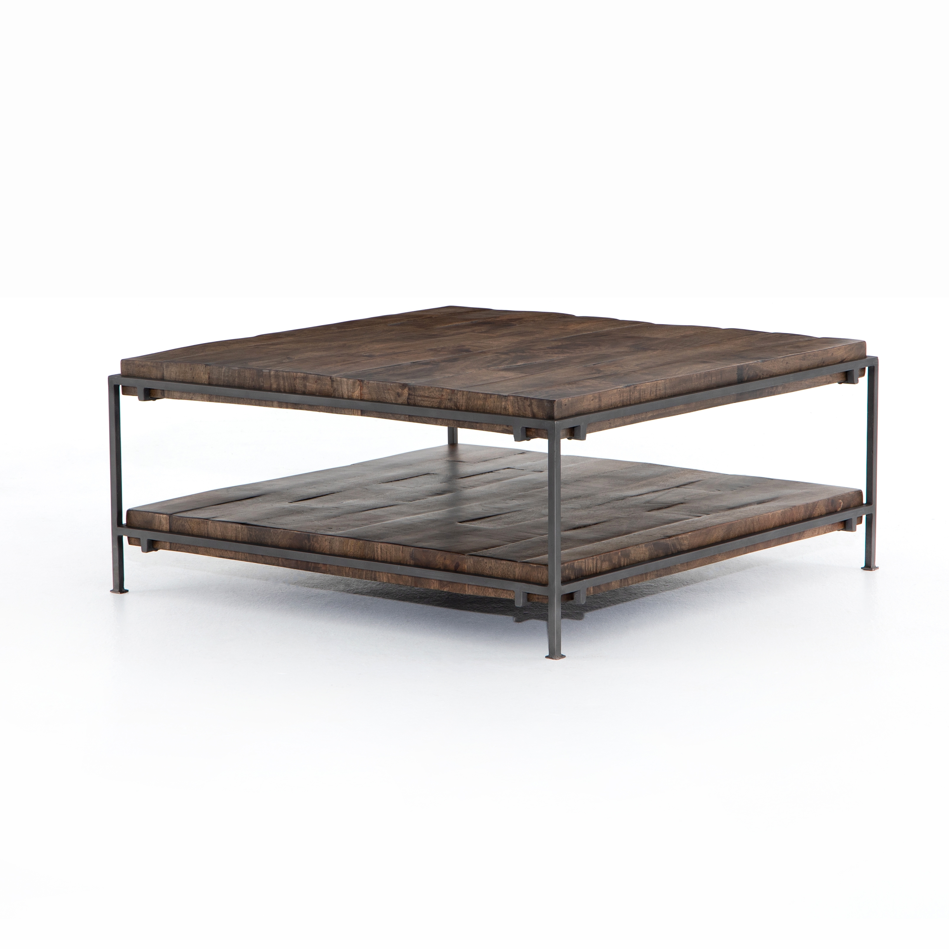 Simien Square Coffee Table - Weathered Hickory - Image 1