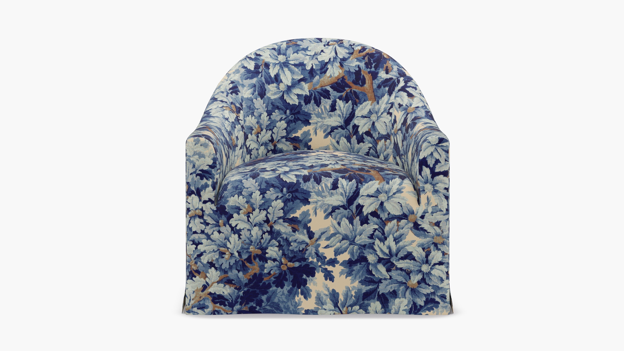 Slipcover Swivel Chair, Limoges Bois De Chene - Image 0