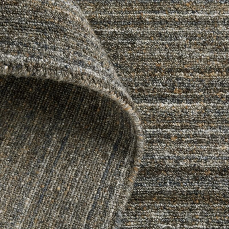 Rimini Wool Handwoven Dark Grey Area Rug 8'x10' - Image 2