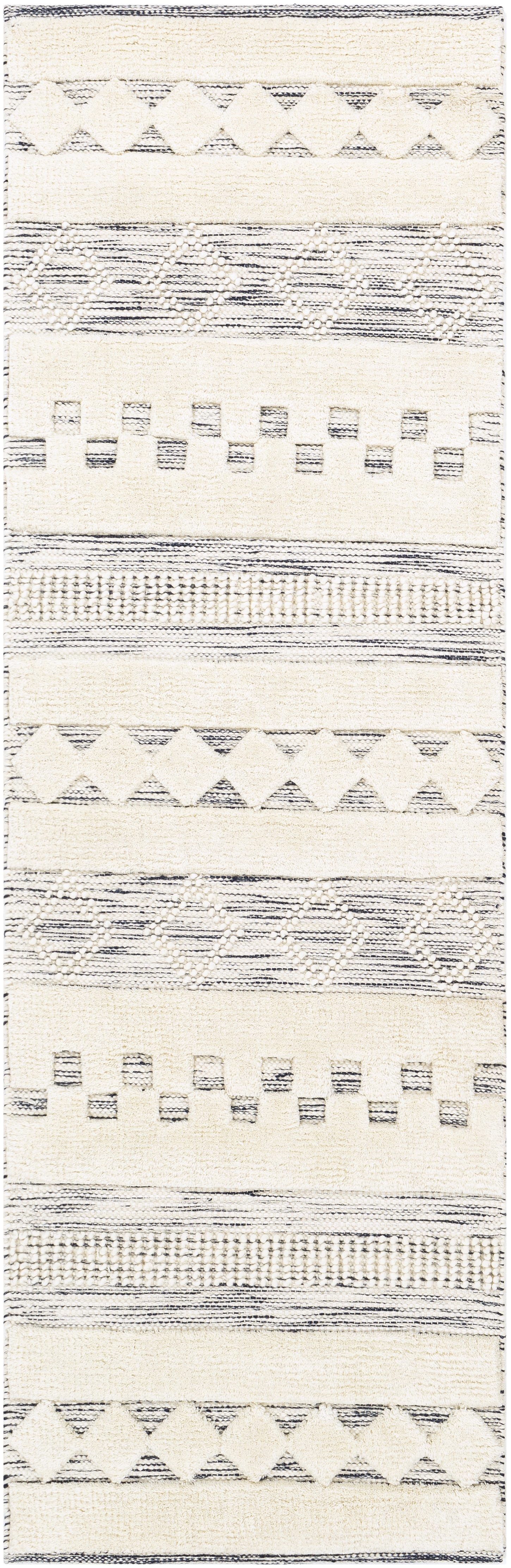 Nairobi Beige Indoor 2'6" x 8' Handmade Rug - Image 0