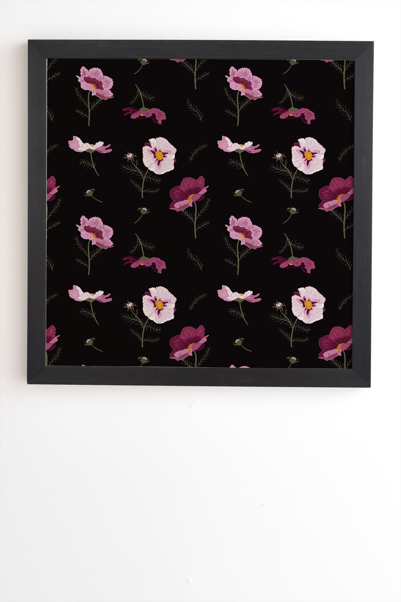 Iveta Abolina Florrie Night Black Framed Wall Art - 14" x 16.5" - Image 1