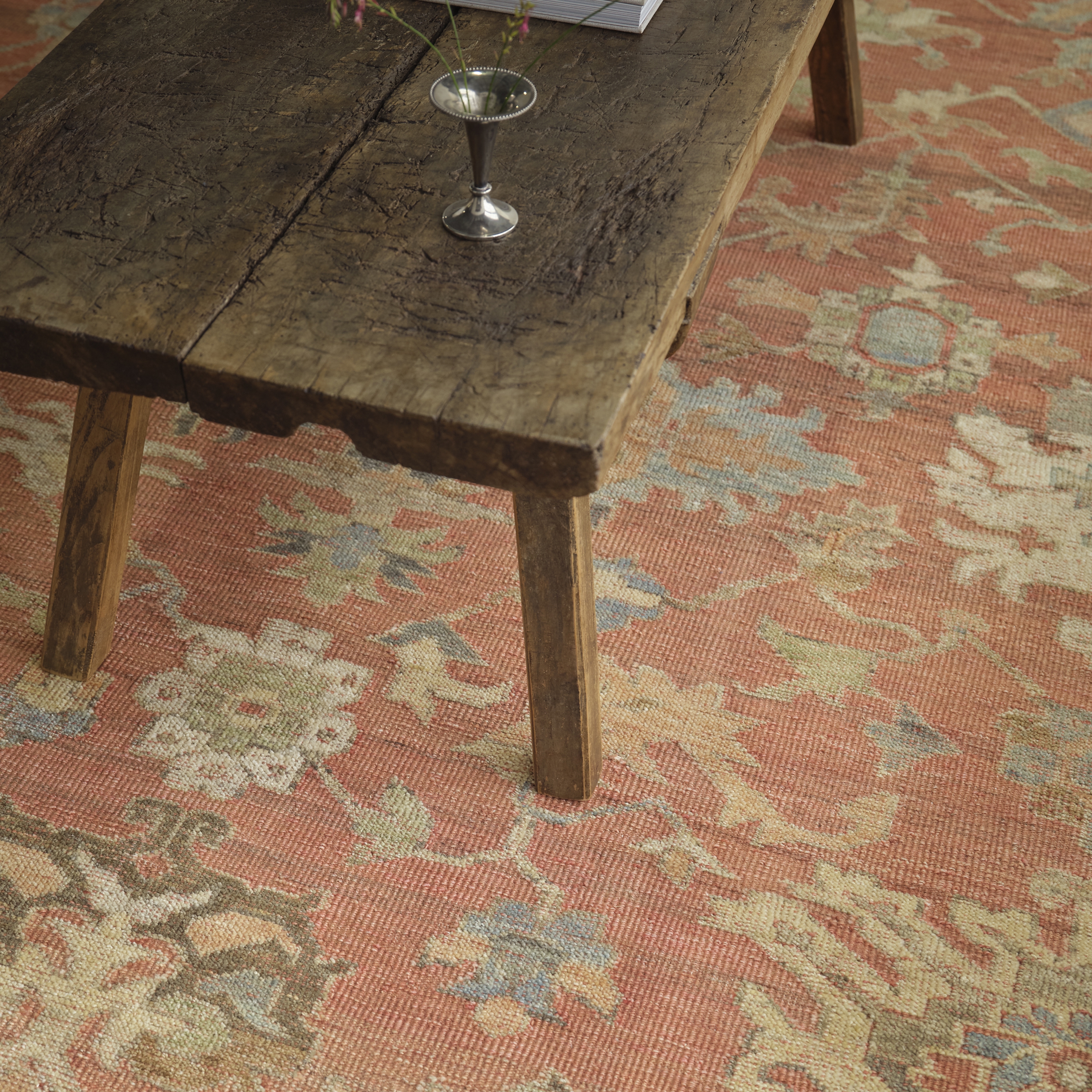 Amber CIC04 Handknotted Traditional Red and Yellow Area Rug (6'x9') - Image 5