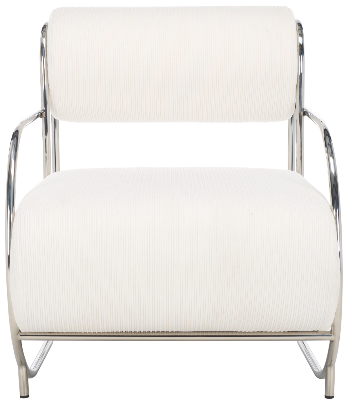 Bethann Metal Frame Accent Chair - White/Silver - Image 0