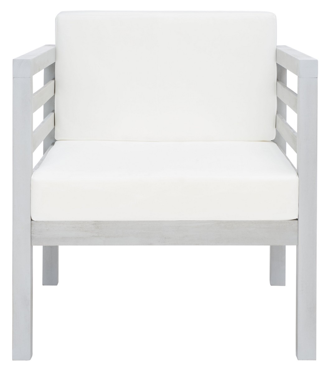 Kinnell Outdoor Armchair - Grey/Beige - Safavieh - Image 0