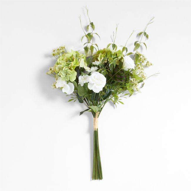 Faux Green and White Greenery Plant Bouquet - Image 0