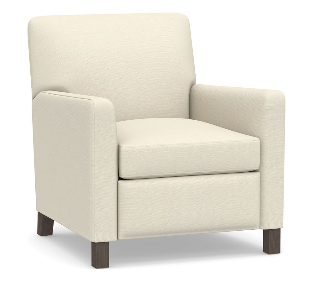 Howard Upholstered Recliner, Polyester Wrapped Cushions, Park Weave Ivory - Image 0