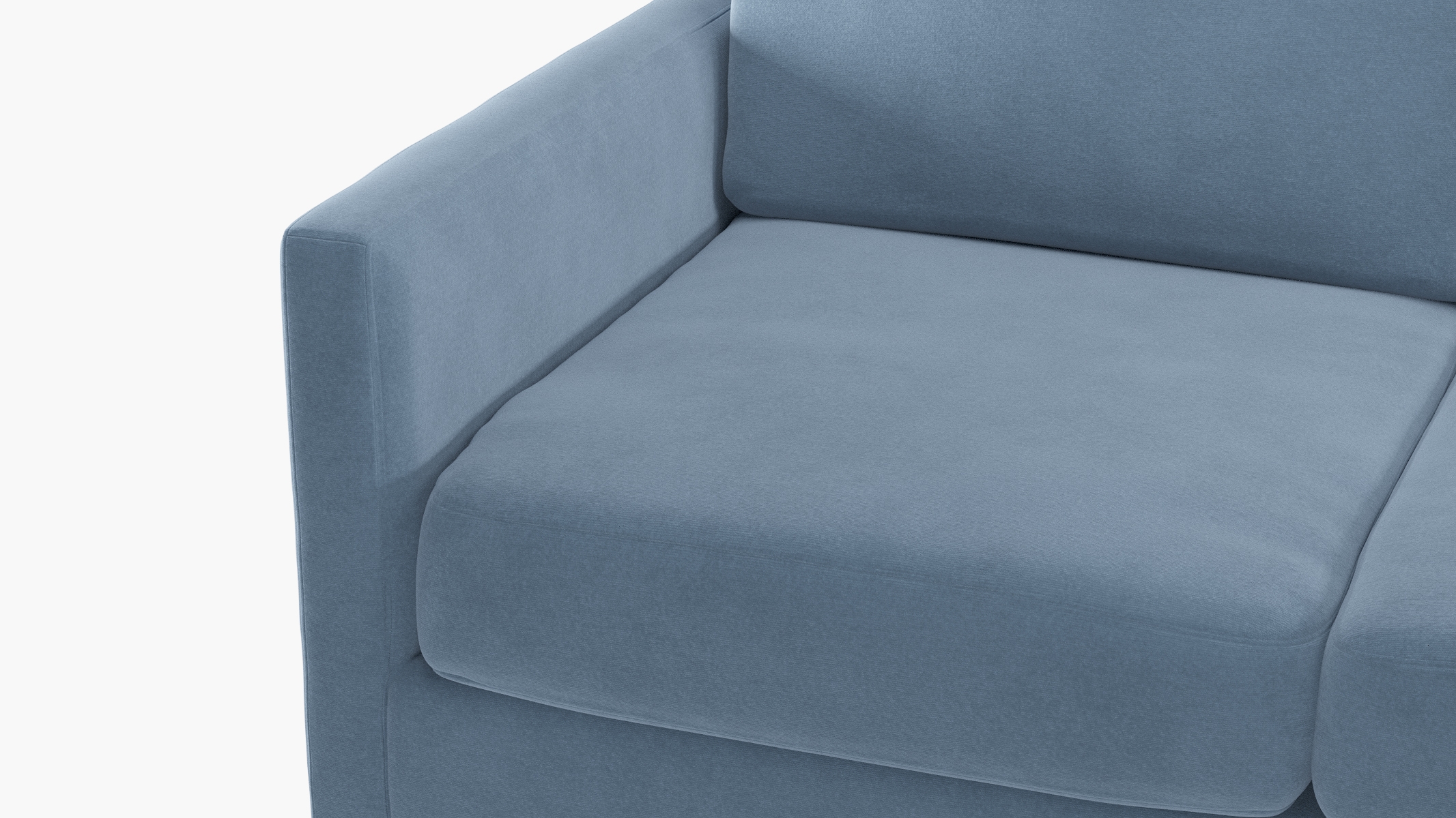 Modern Sofa, Ocean Classic Velvet, Chrome - Image 5