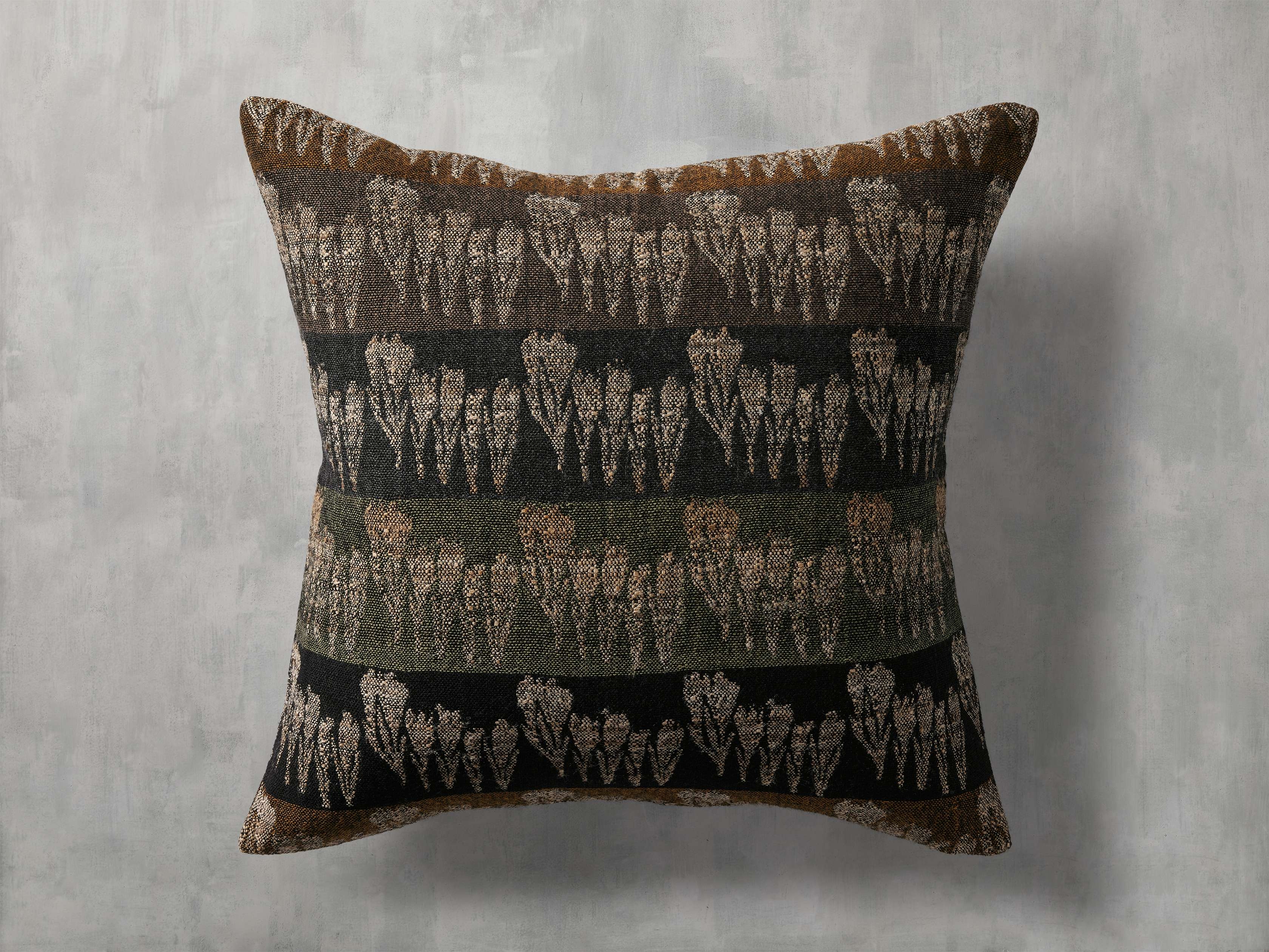 Zaria Pillow Cover in Wool Black  Slate - Image 0