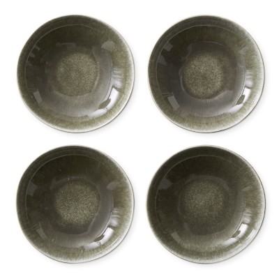 Cyprus Reactive Glaze Pasta Bowl Set with Serve Bowl, Green - Image 2