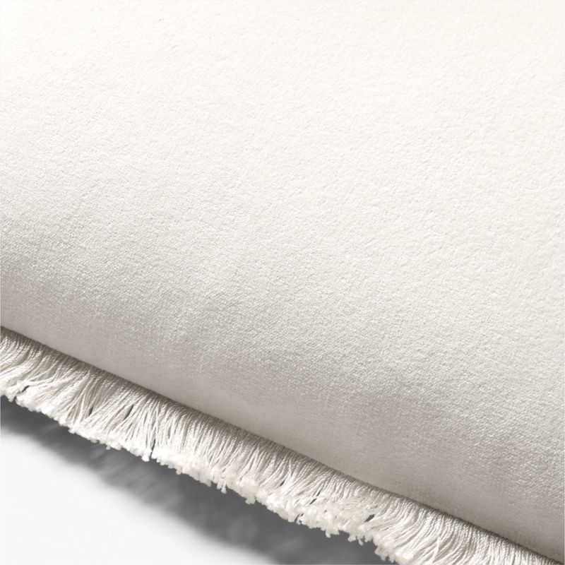 Bettie Warm White Velvet Throw Pillow Cover 20'' - Image 1