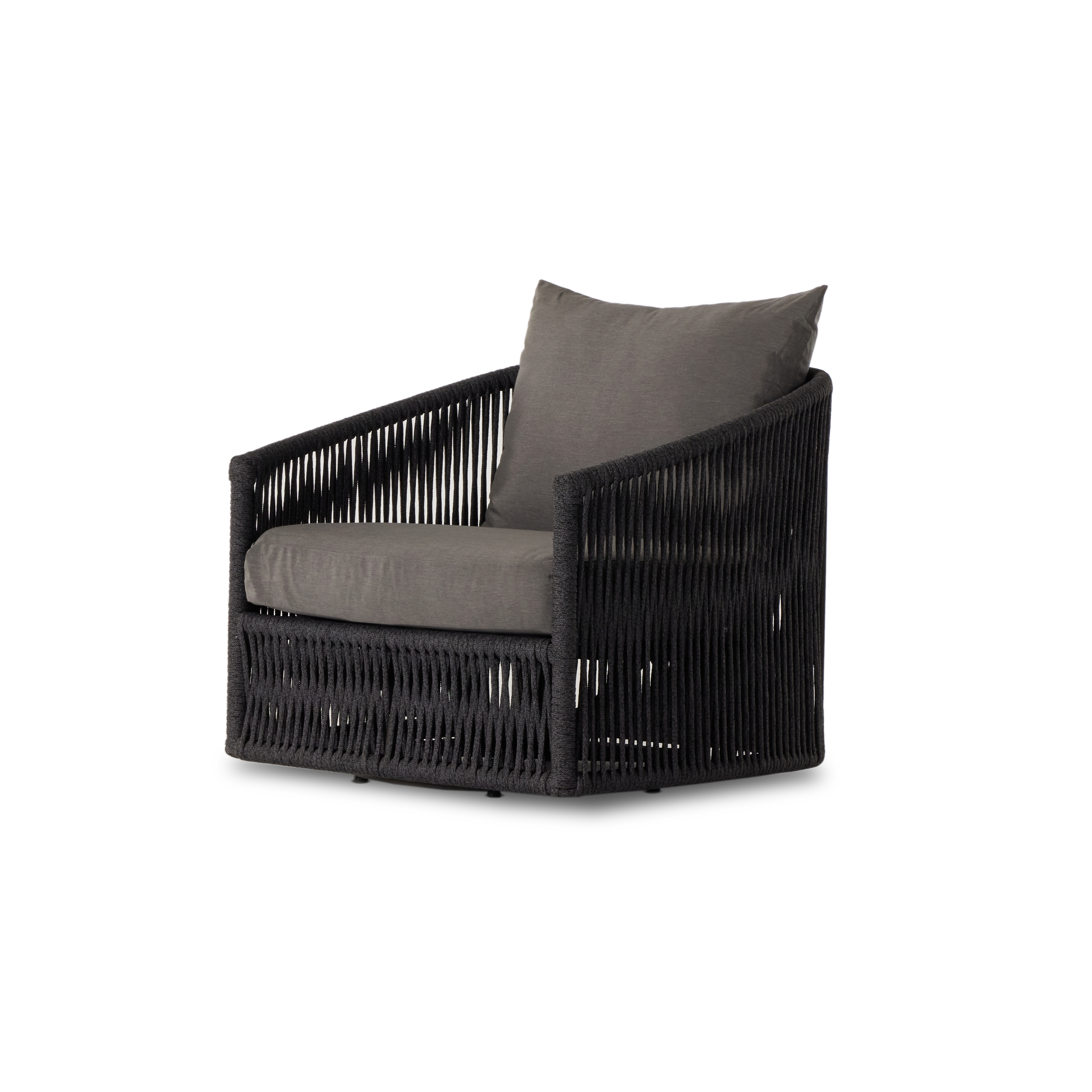 Porto Outdoor Swivel Chair - Venao Charcoal - Image 0