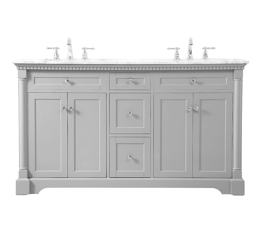 Gray Lorenz Double Sink Vanity, 60" - Image 0