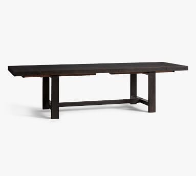 Reed Extending Dining Table, Warm Black, 83" - 115"L - Image 3