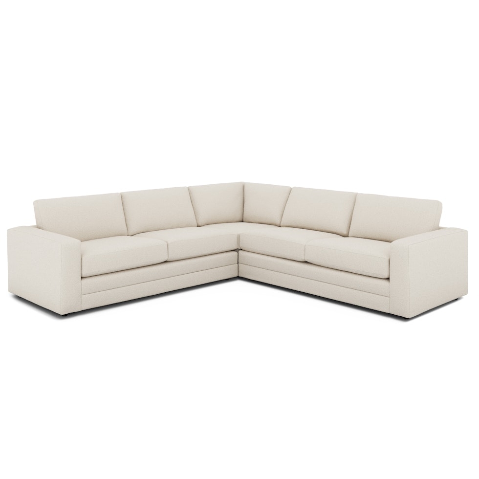 Riley 114" Corner Sectional - Ivory Wool Bouclé - Image 0