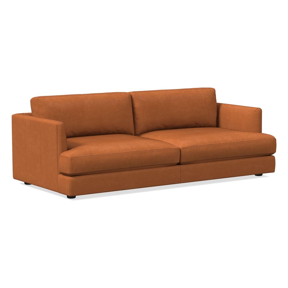 Haven Sofa, Vegan Leather, Saddle, Concealed Support, Trillium - Image 0