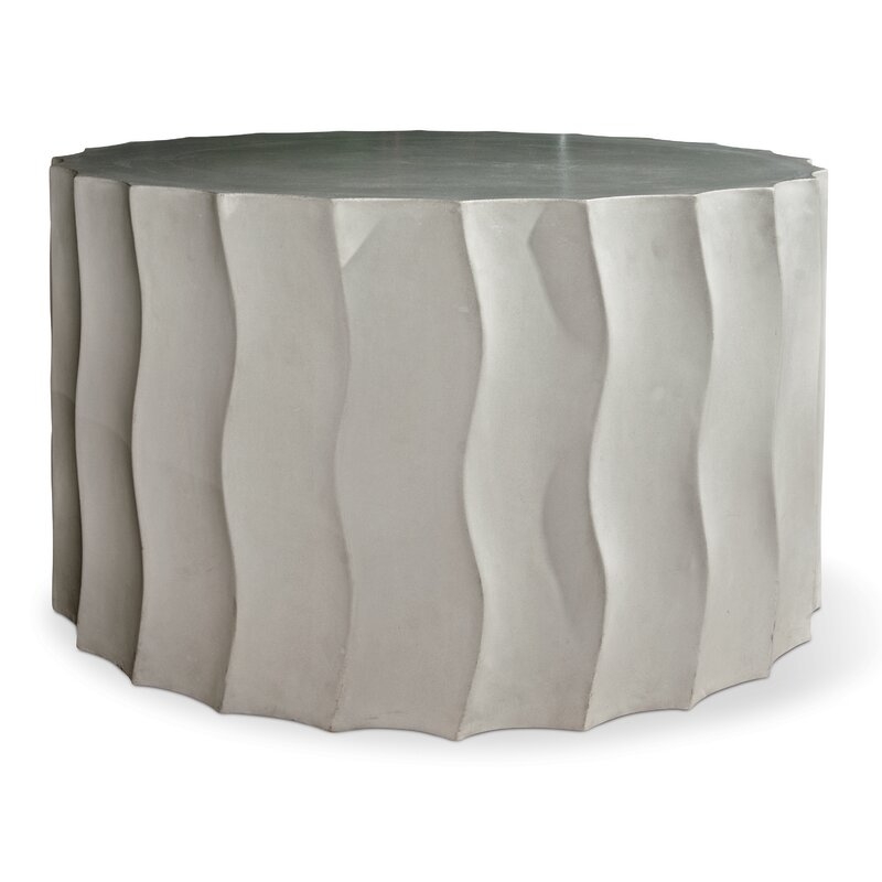 Seasonal Living Perpetual Concrete Side Table Finish: Slate Gray, Table Size: 16" H x 16" W - Image 0