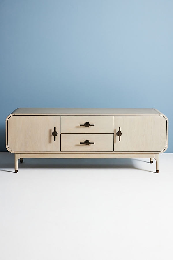 Nora Media Console By Anthropologie in Grey - Image 0