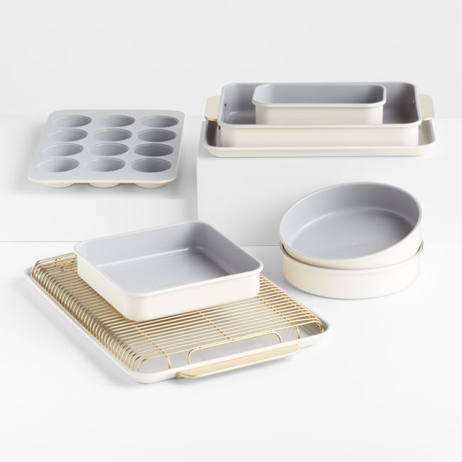 Caraway Complete 11-Piece Cream Ceramic Bakeware Set - Image 0