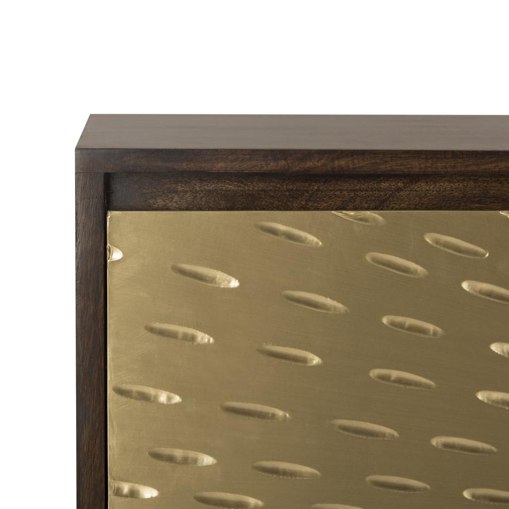 Eleni Brass Sideboard - Dark Brown/Shiny Brass - Image 2