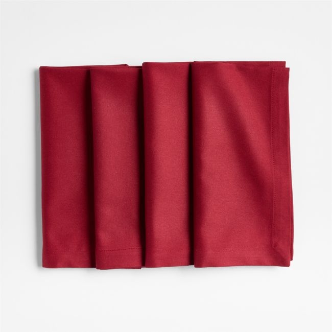 Aspen Luminous Red Organic Cotton Napkin - Image 0