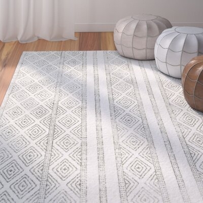 Warleigh Geometric Gray Area Rug - Image 1