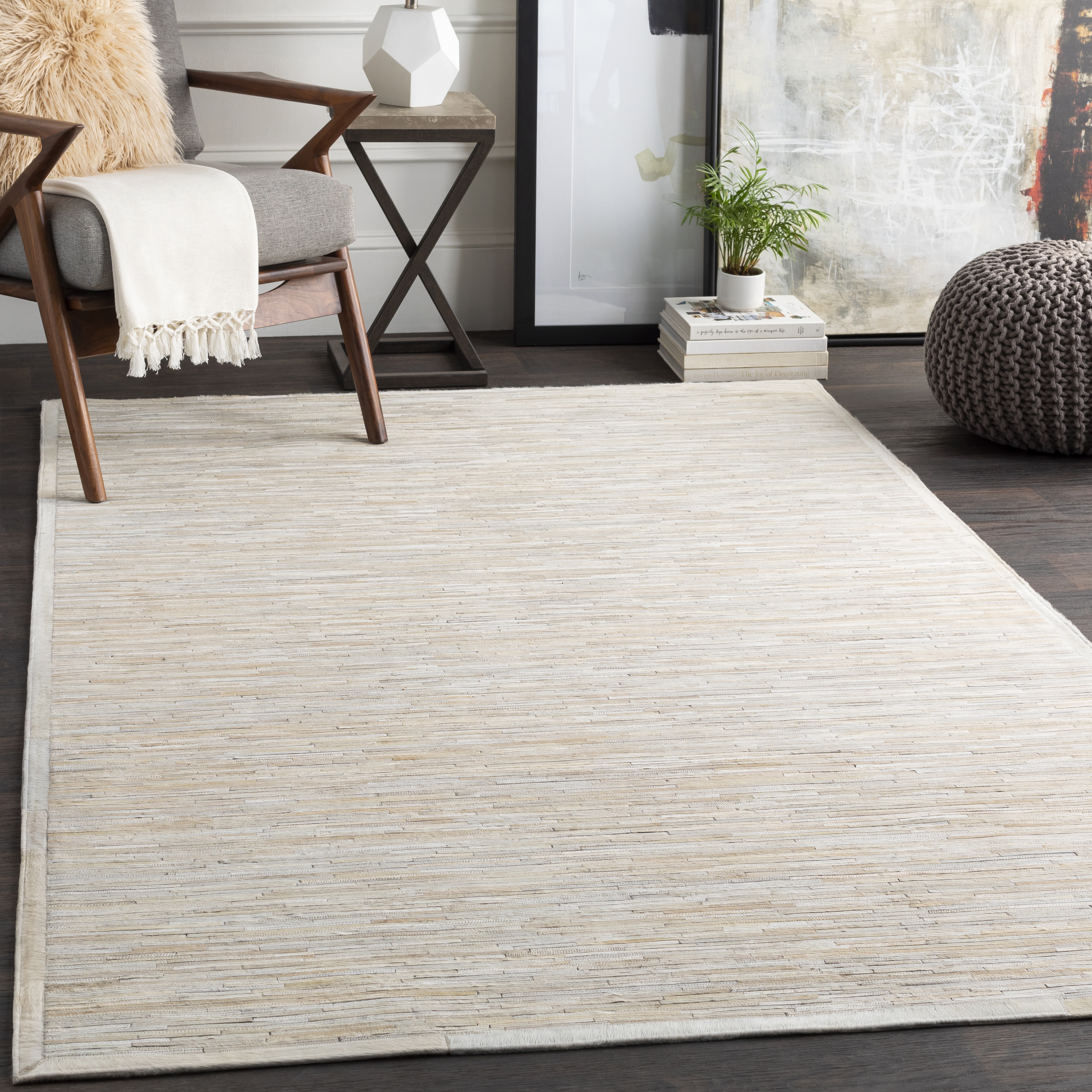 Zander Beige Indoor 2' x 3' Handmade Rug - Image 1