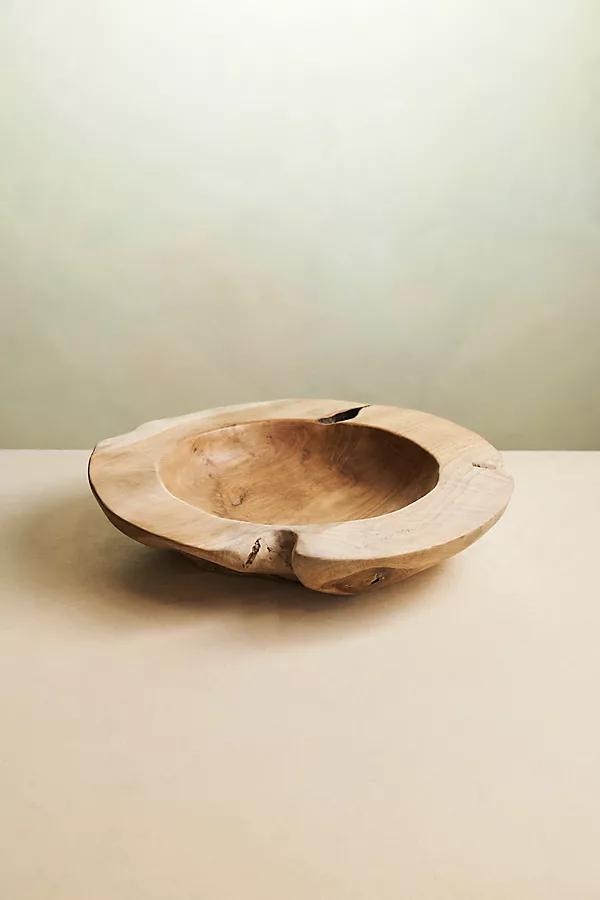 Teak Root Round Bowl Planter, 16" - Image 0