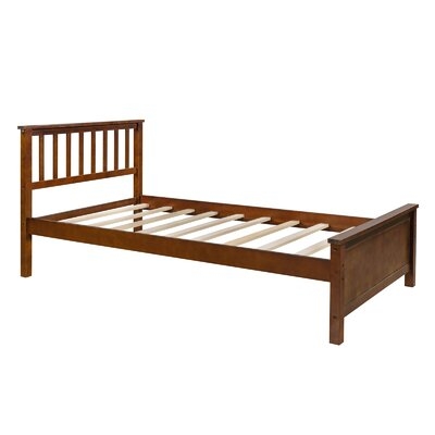Sison Twin Size Wood Platform Bed With Headboard And Wooden Slat Support - Image 0