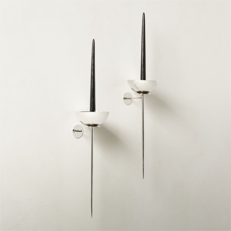 Vela Stainless Steel Wall Sconce Candle Holder - Image 2