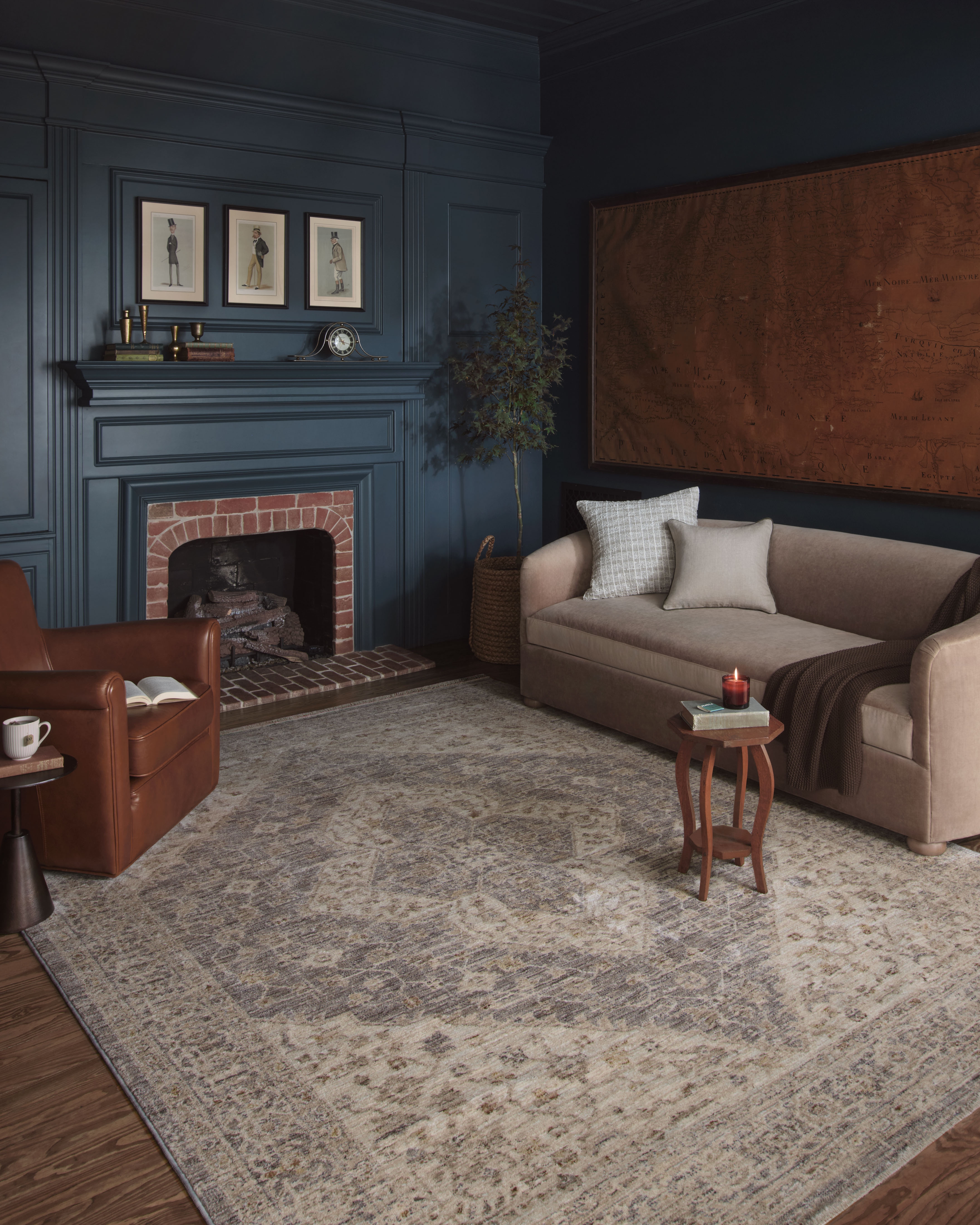 Magnolia Home by Joanna Gaines x Loloi Junie Denim / Natural 18" x 18" Sample - Image 1