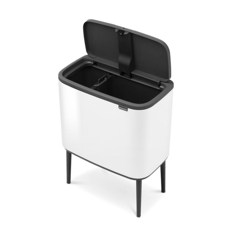 Brabantia Bo Touch Top Trash Can, Dual Compartment, White, 3 + 6 Gallon - Image 10