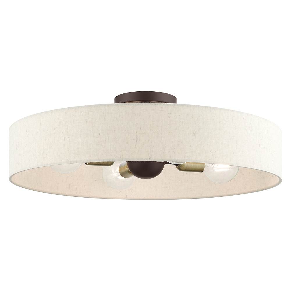 Venlo 22" Wide Bronze 4-Light Drum Ceiling Light - Style # 81F84 - Image 0
