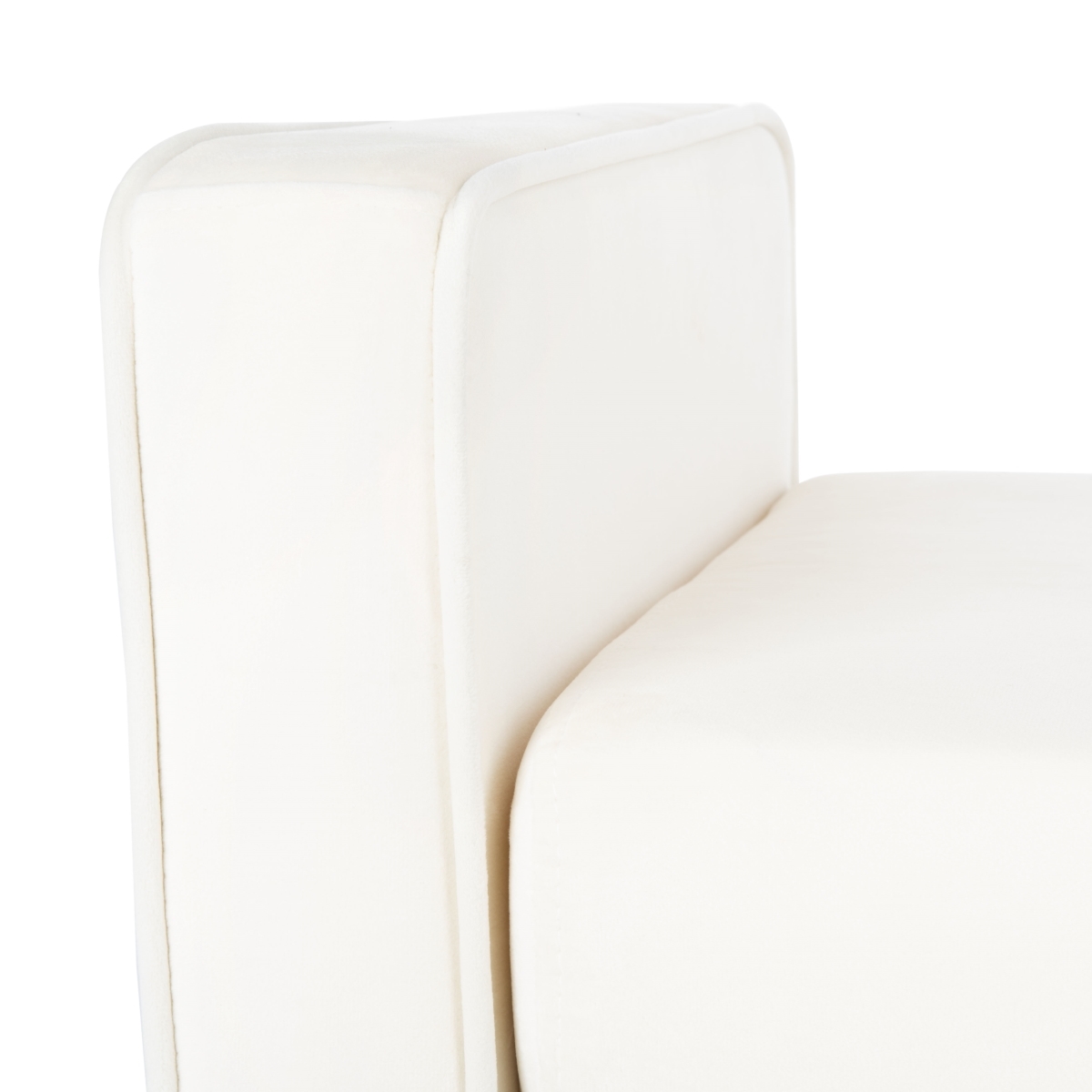 Henri Midcentury Bench - Cream / Walnut - Safavieh - Image 2